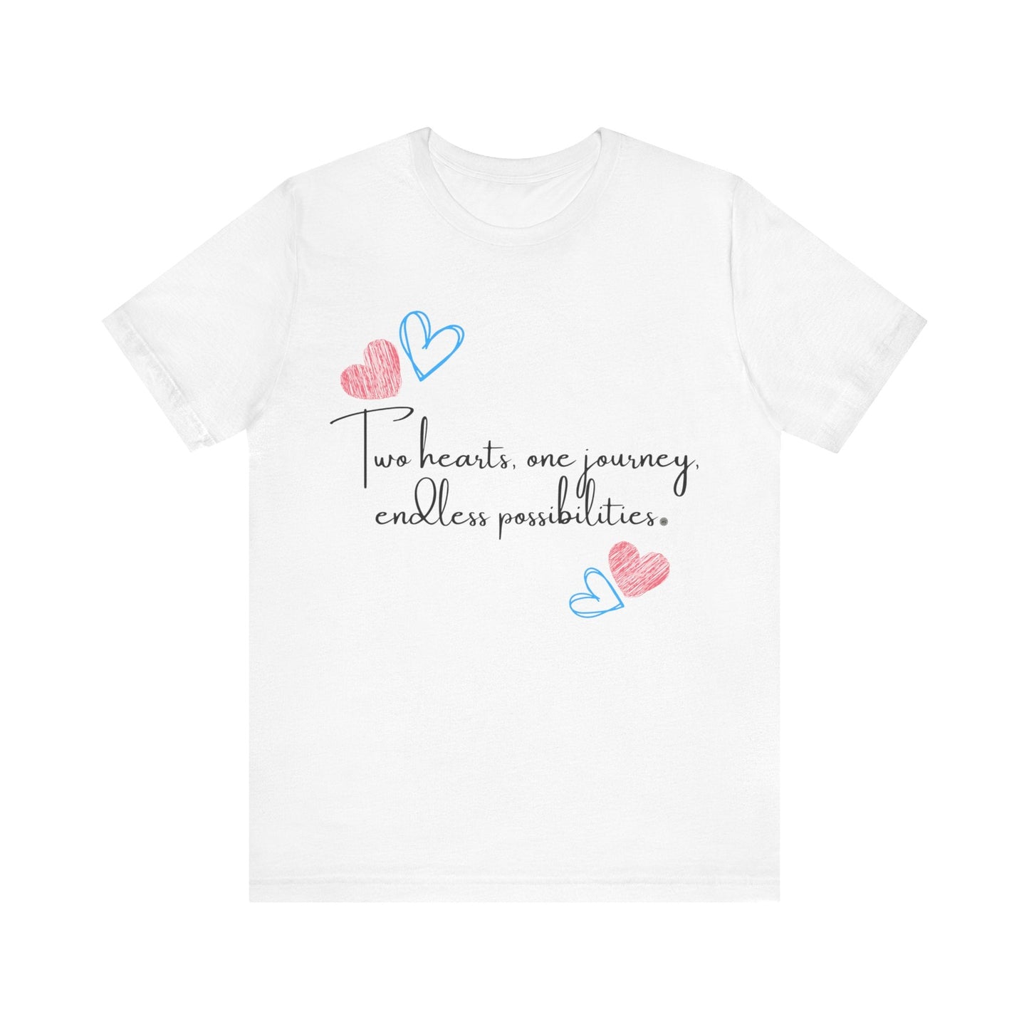 T-Shirt Two Hearts Topography Tee White / S