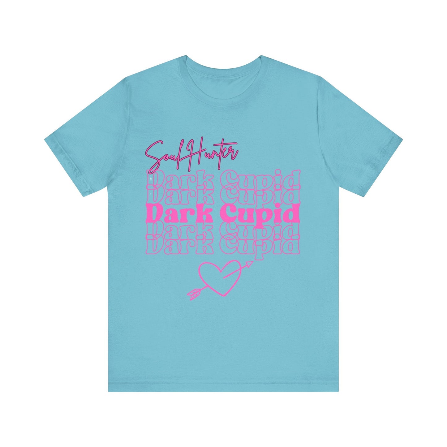 T-Shirt Unisex Jersey Tee - Soul Hunter Dark Cupid Design Turquoise / S