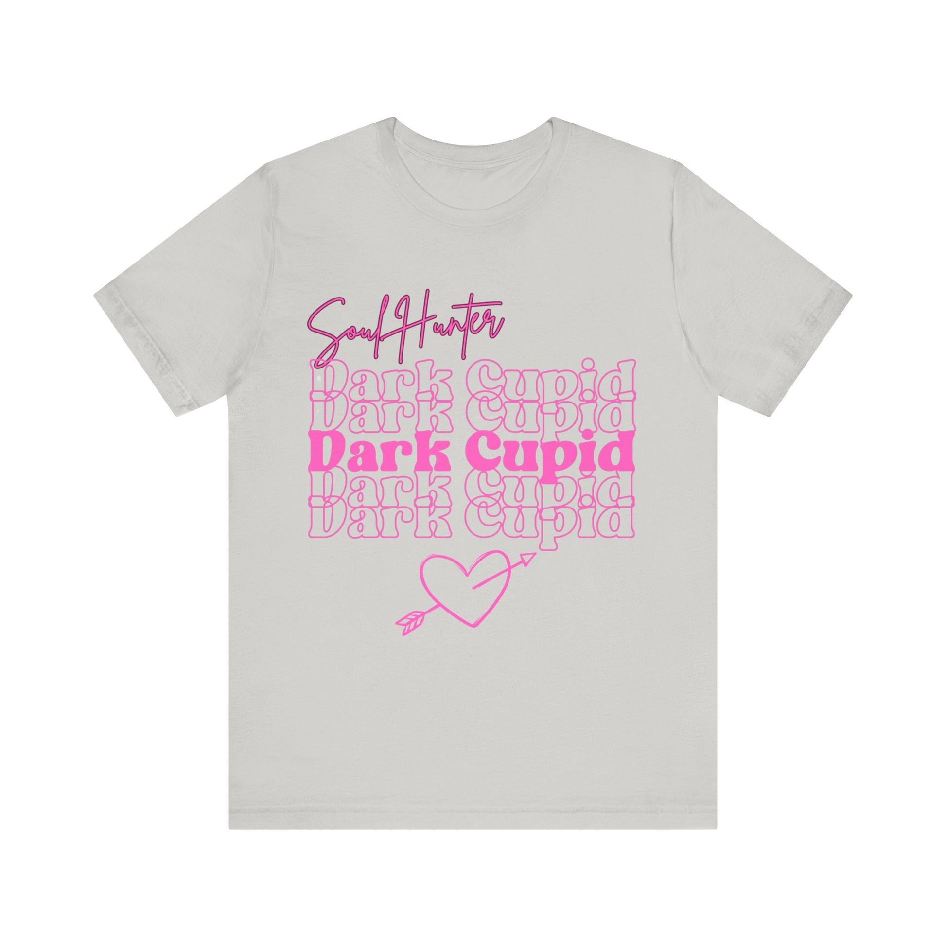 T-Shirt Unisex Jersey Tee - Soul Hunter Dark Cupid Design Silver / S