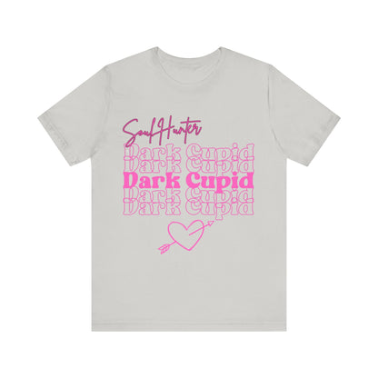T-Shirt Unisex Jersey Tee - Soul Hunter Dark Cupid Design Silver / S
