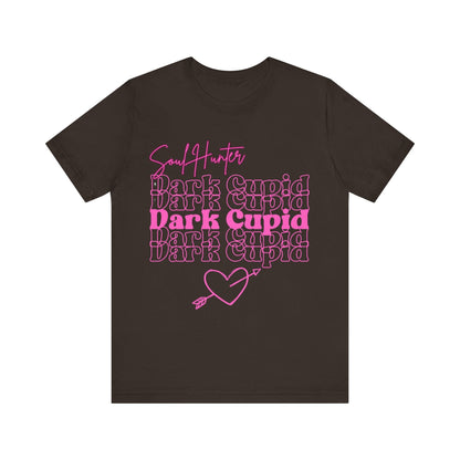 T-Shirt Unisex Jersey Tee - Soul Hunter Dark Cupid Design Brown / S