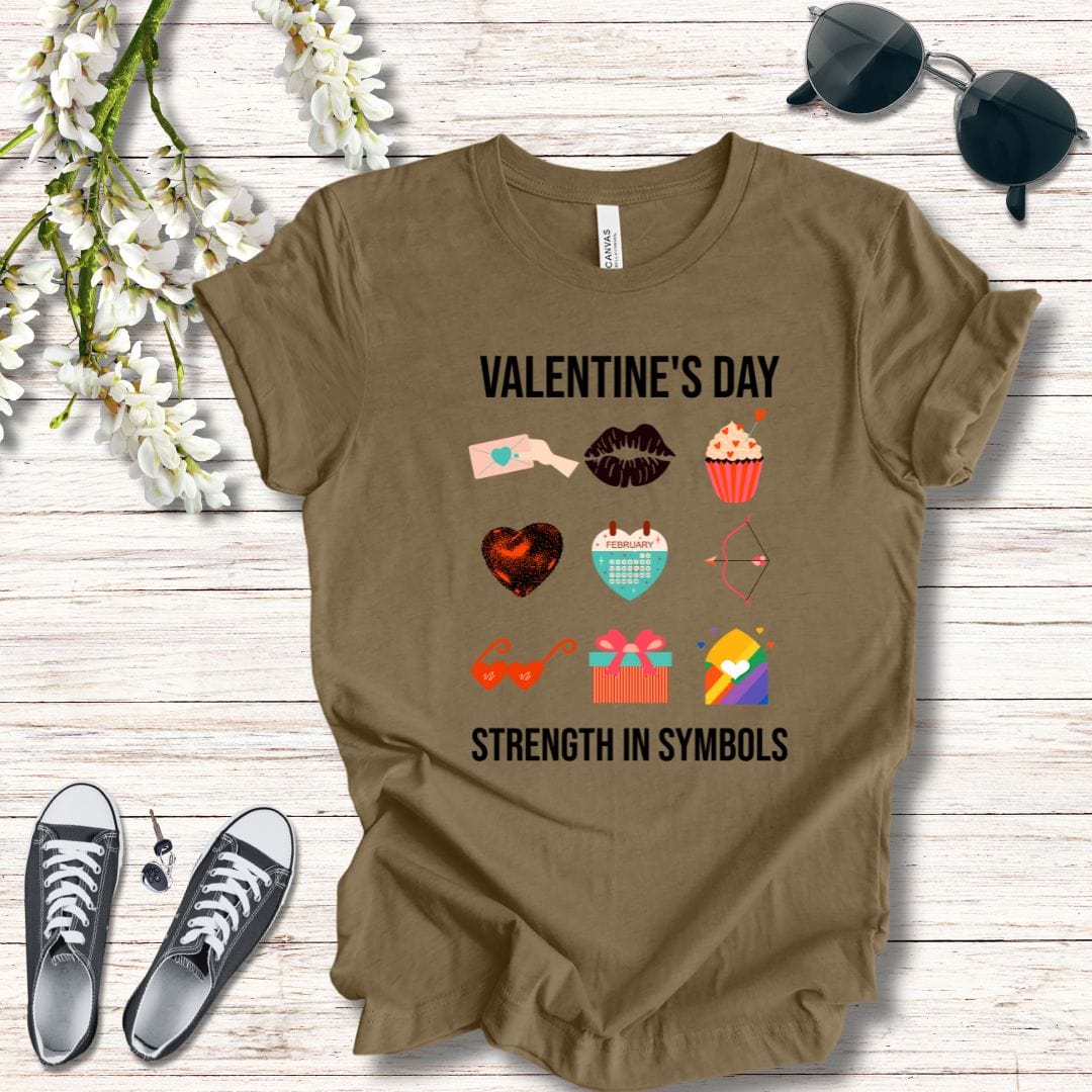 T-Shirt Valentines Day Symbols Tee