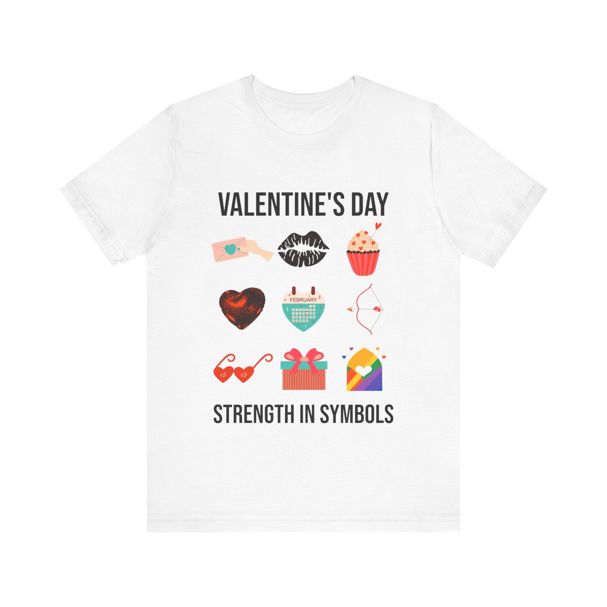 T-Shirt Valentines Day Symbols Tee White / S