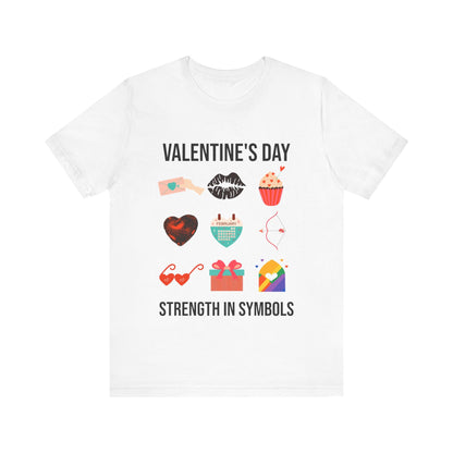 T-Shirt Valentines Day Symbols Tee White / S