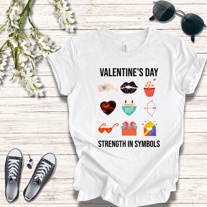 T-Shirt Valentines Day Symbols Tee