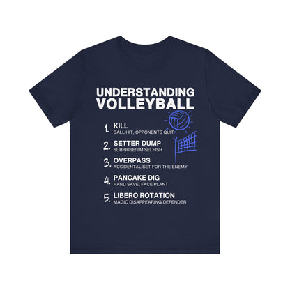 T-Shirt Volleyball Tee - Understanding Volleyball Navy / S