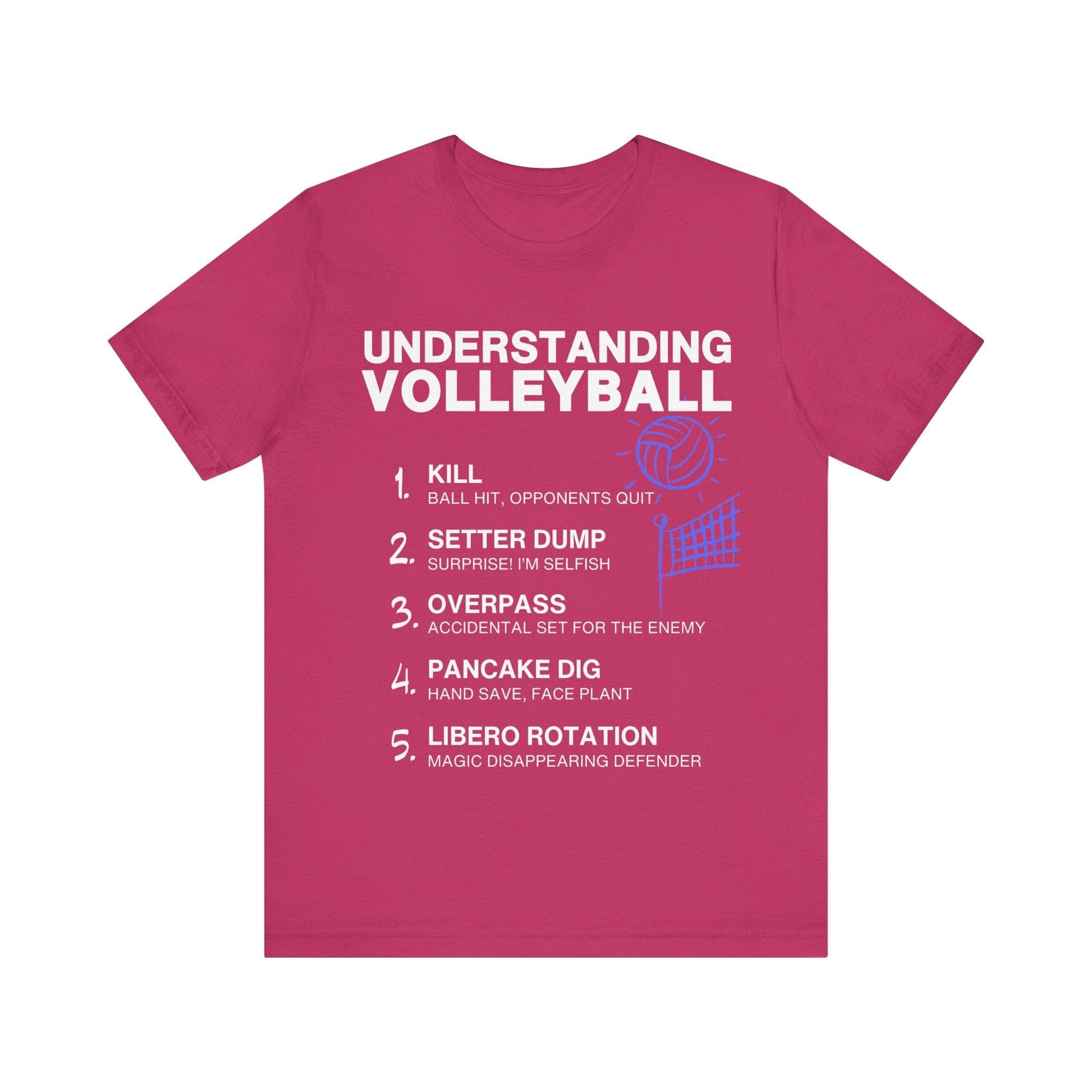 T-Shirt Volleyball Tee - Understanding Volleyball Berry / S