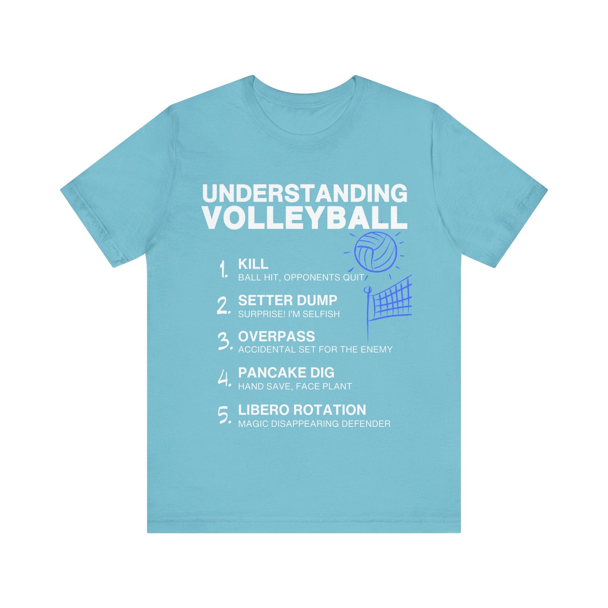 T-Shirt Volleyball Tee - Understanding Volleyball Turquoise / S