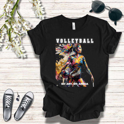 T-Shirt Volleyball Unisex Tee - My Art My Arena Design