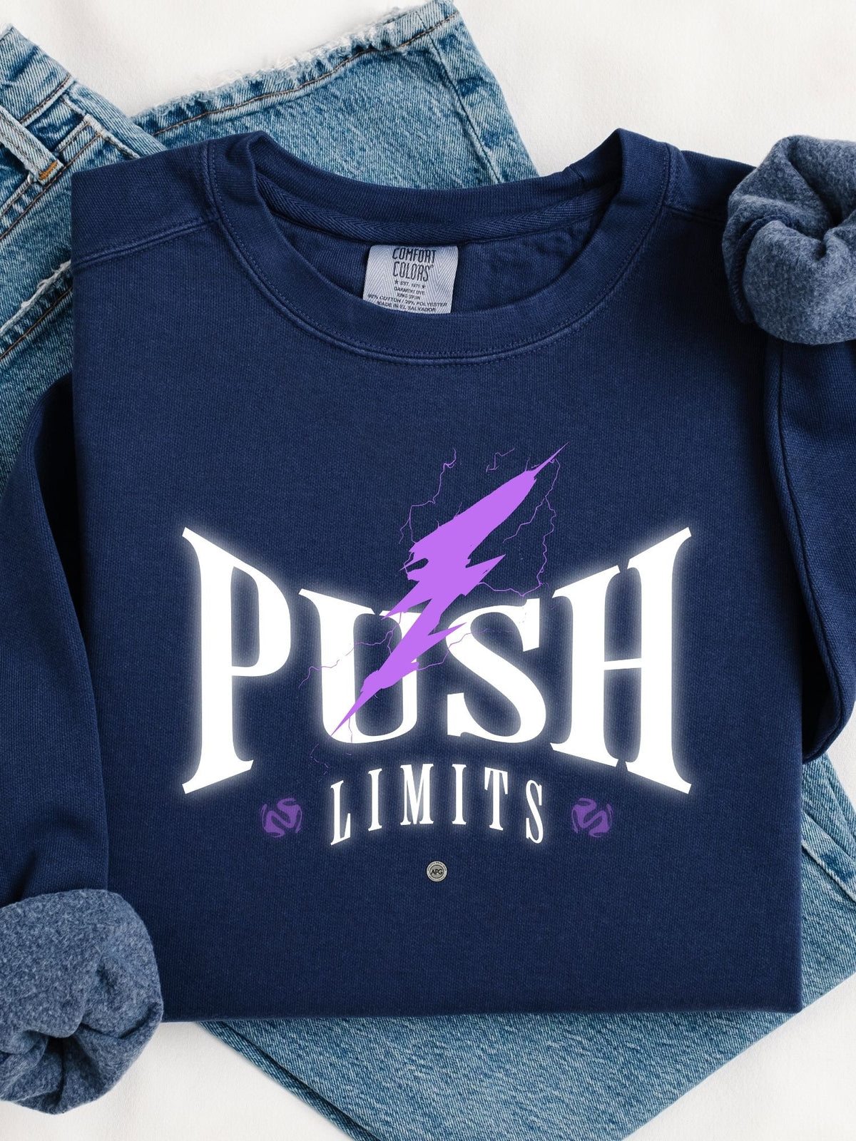Push Limits Motivational Heavyweight Sweatshirt
