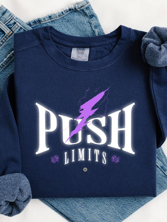 Push Limits Motivational Heavyweight Sweatshirt
