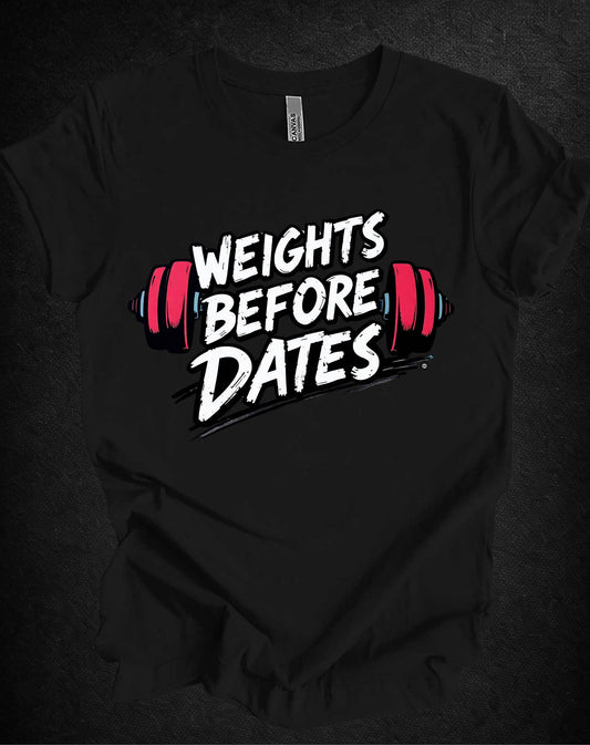 "Weights Before Dates" Unisex Tee