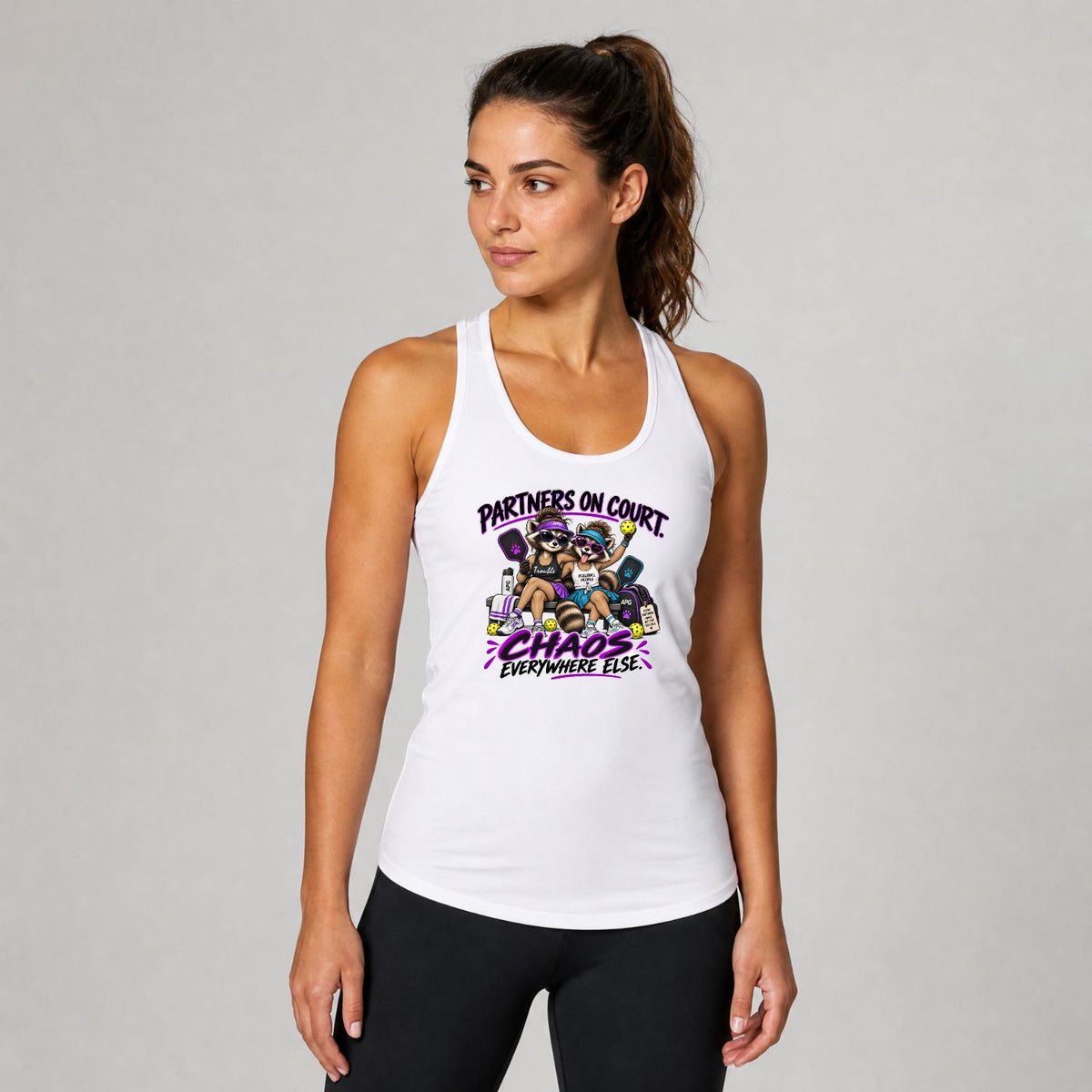 Partners on Court. Chaos Everywhere Else. Pickleball Tank Top